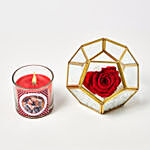 Forerver Rose and Personalised candle