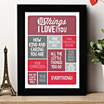 10 Things I Luv Abt You Frame