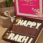 Happy Rakhi Chocolates and Tulsi Plant
