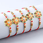 Alluring Meenakari Set of 5 Rakhi