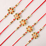 Alluring Meenakari Set of 5 Rakhi