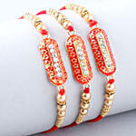 Ethnic Capsule Style Set of 3 Rakhi