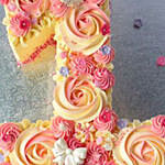 Number 1 Fondant Flowers Red Velvet Cake
