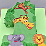 Number 1 Jungle Theme Red Velvet Cake