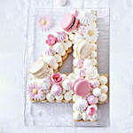 Number 4 Designer Macarons Vanilla Cake