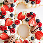 Number 6 Macarons Berries Chocolate Cake