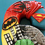 Number 6 Superhero Special Vanilla Cake