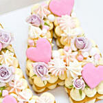 Number 14 Fondant Heart Flowers Vanilla Cake