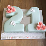Number 21 Designer Red Velvet Cake