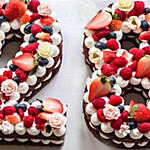 Number 28 Mixed Berries Chocolate Cake
