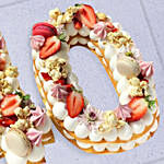 Number 40 Macarons Berry Vanilla Cake