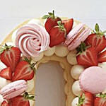 Number 40 Macarons Strawberries Red Velvet Cake