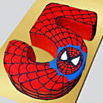 Spiderman Number 5 Vanilla Cake