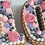 Yummy Number 10 Blueberries Red Velvet Cake