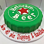 Heineken Themed 3D Cake Vanilla