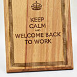 Keep Calm Wooden Engraved Plaque
