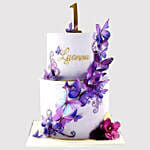 2 Tier Butterfly Red Velvet Cake