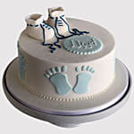 Baby Shoes Christening Red Velvet Cake