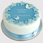 Blue Butterfly Red Velvet Cake