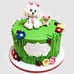 Cute Dog Designer Marble Cake