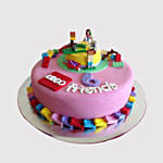 Lego Friends Themed Red Velvet Cake