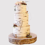 Pretty 3 Layered Engagement Marble Cake