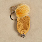 Designer Bag Tag cum Key Chain Peach