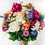Mixed Roses Bouquet With Greeting Card