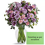 Ornamental Flowers With Greeting Card