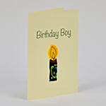 Birthday Boy Candle Handmade Greeting Card