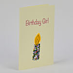 Birthday Girl Candle Handmade Greeting Card