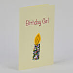 Birthday Girl Candle Handmade Greeting Card