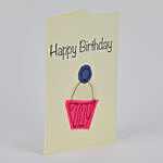 Happy Birthday Cupcake Handmade Greeting Card