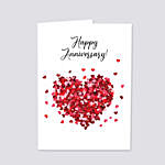 Anniversary Greeting card with Flowers in Mug