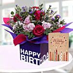 Birthday Flowers With Greeting Card
