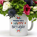 Flowers in Mug With Birthday Card