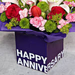 Anniversary Flowers with Greeting Card
