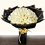 51 white Beauty Roses Bouquet