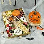 Evil Pumkin Cake with Skeleton Cheese Box