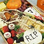 Evil Pumkin Cake with Skeleton Cheese Box