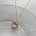 Red Scale Heart Necklace