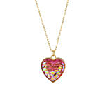 Red Scale Heart Necklace