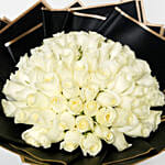 50 white Beauty Roses Bouquet