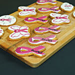 Stay Strong Pink Ribbon Cookies