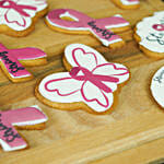 Stay Strong Pink Ribbon Cookies