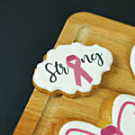 Stay Strong Pink Ribbon Cookies