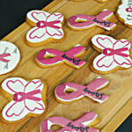 Stay Strong Pink Ribbon Cookies