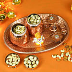 Copper Plater with Dry Fruit n Ganesha