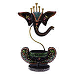 Multicolor Iron Ganesha Tea Light Candle Stand