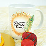 Bhai Dooj Mono Cake Mug N Coaster